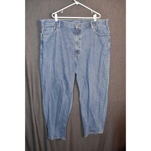 Levi's 560 Men's 44x32 Taper Fit Distressed Denim Jeans Light Wash